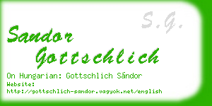 sandor gottschlich business card